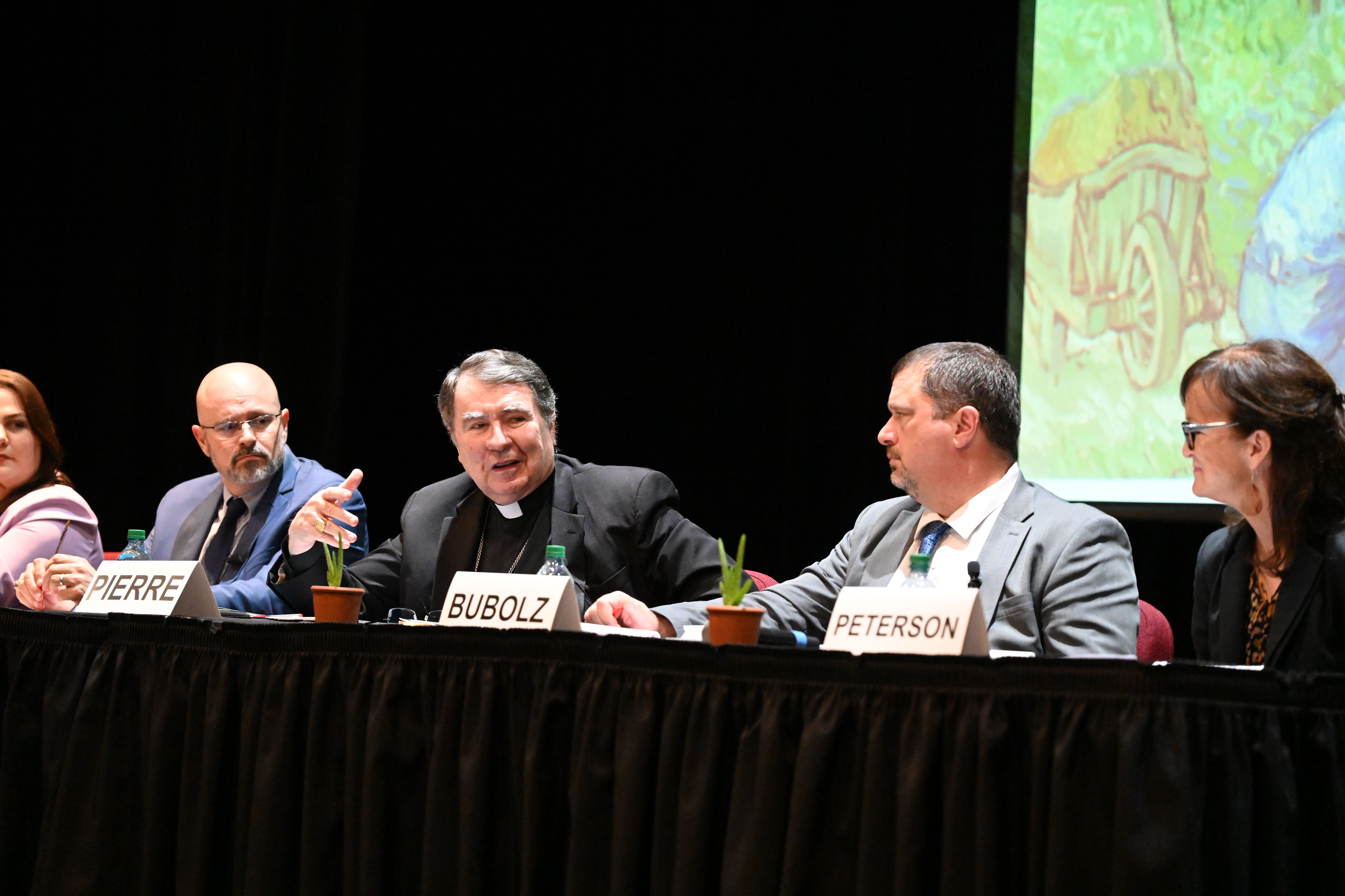 A panel of educational experts discuss “The Risk of Education” by Fr. Luigi Giussani. Throughout his life, education was of Father Giussani’s primary intellectual interests. Photo by Teresa Peterson.