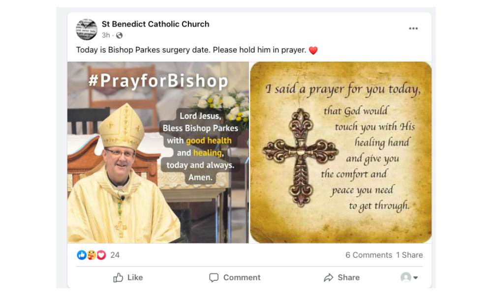 Outpouring of Prayers for Bishop Parkes 15