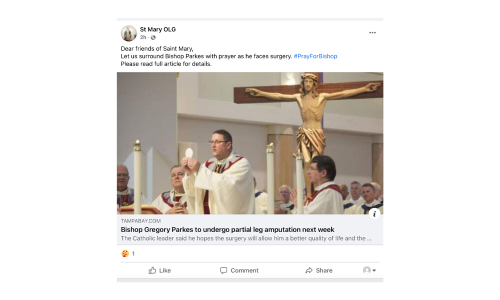 Outpouring of Prayers for Bishop Parkes 6