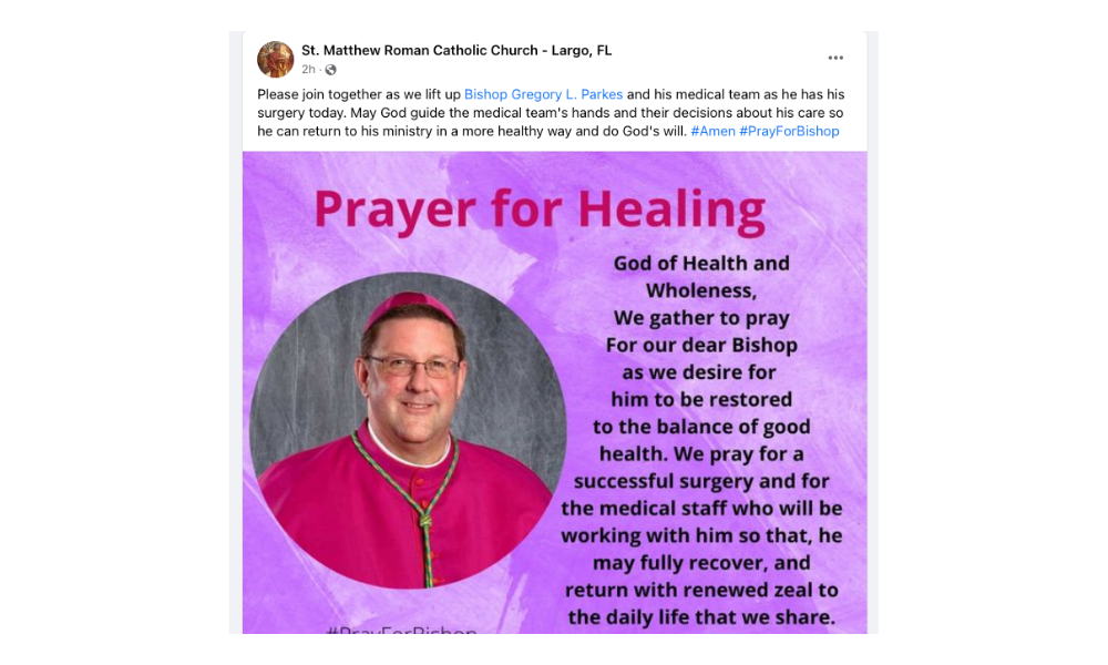 Outpouring of Prayers for Bishop Parkes 18