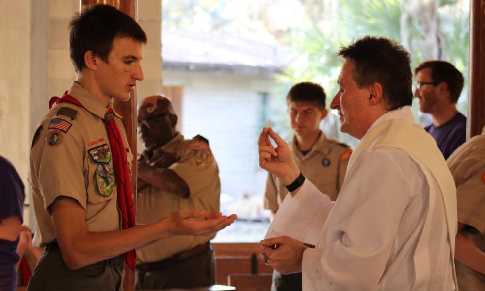 Scouts Learn About the Gift of the Eucharist