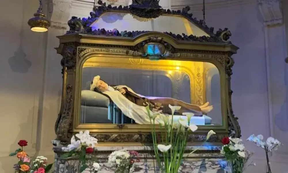 St. Thérèse’s tomb is a short walk from her childhood home in the Carmel of Lisieux. Photo credit: Courtney Mares