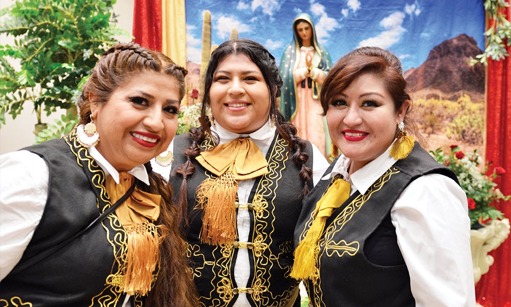 Parishioners of St. Clement Parish in Plant City celebrate Our Lady of Guadalupe on December 12, with prayer, traditional Matachine dancers, Mariachis, a Ballet Folklórico,  and traditional food