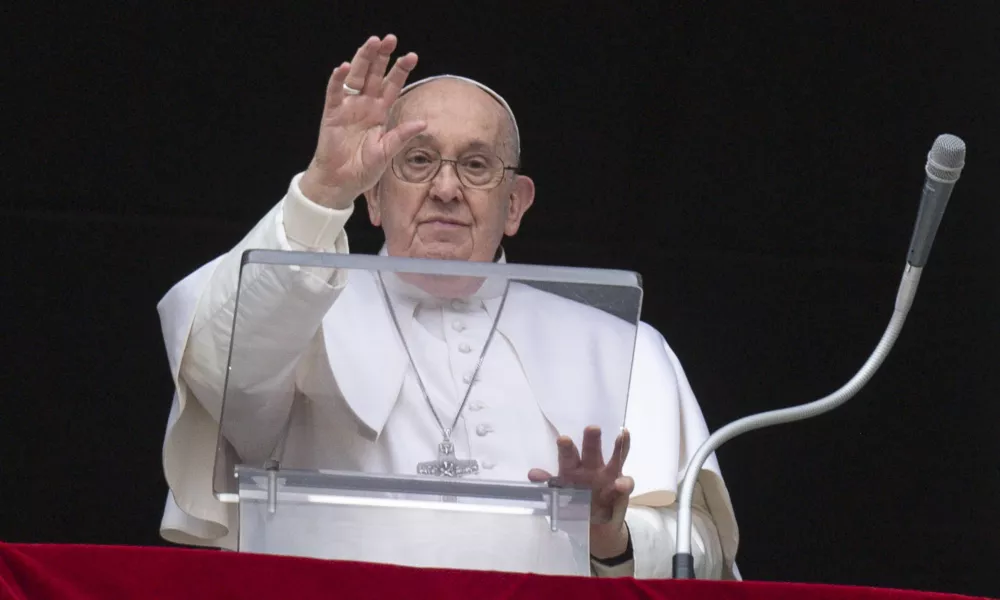 Pope Francis delivers the Angelus address on March 10, 2024. | Photo by Vatican Media.