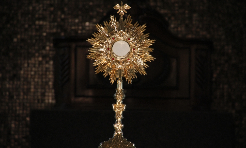 The Eucharist in a monstrance