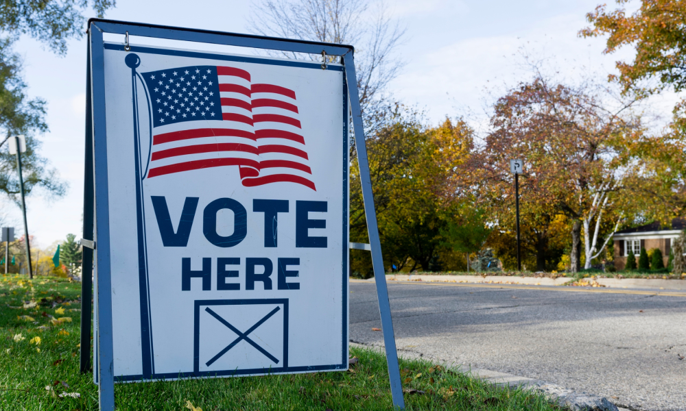 Vote Here Sign