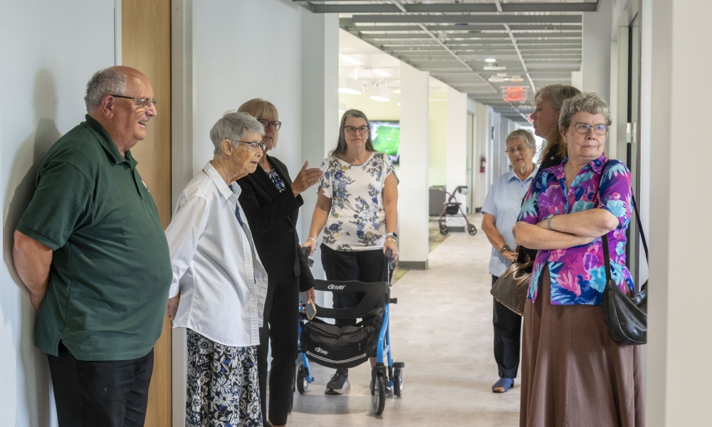 Benedictine Sisters of Florida and guests tour Saint Leo University's new nursing floor. | Photo by Marie Thornsberry, Saint Leo University.