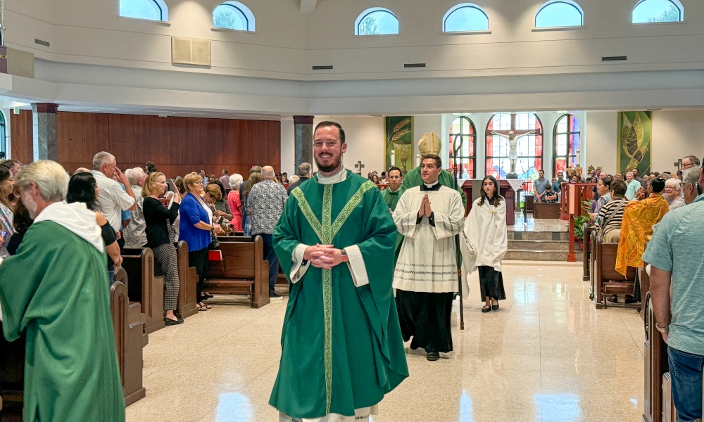 Father Anthony Ustick was installed as pastor at St. Timothy Catholic Church on September 15, 2024 | Photo by Tom Boudreaux.
