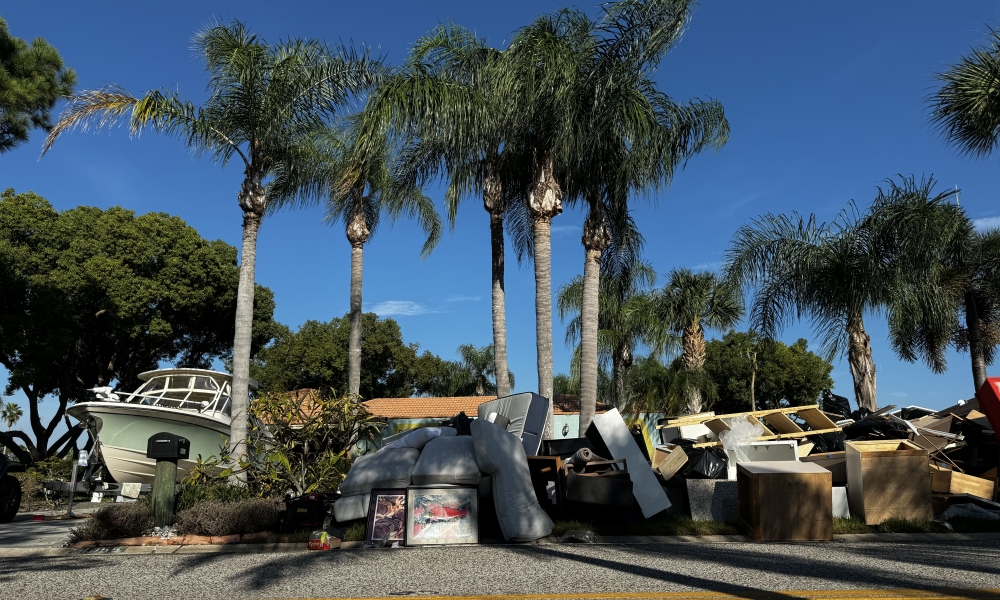 Damaged furniture from the hurricanes