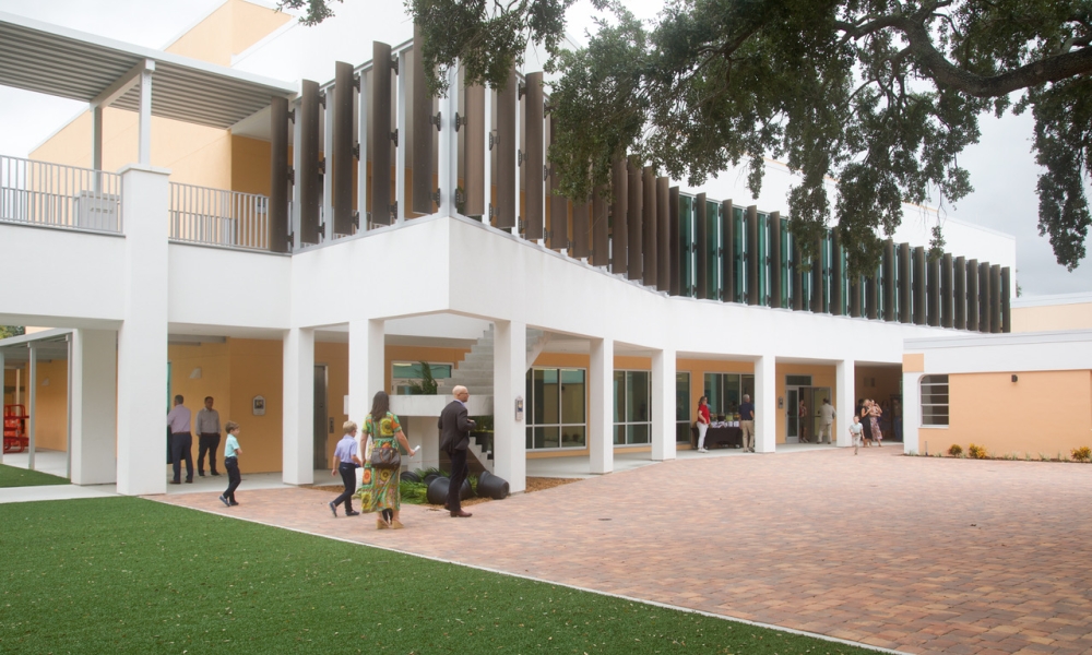 The exterior of the new Bailey Center.