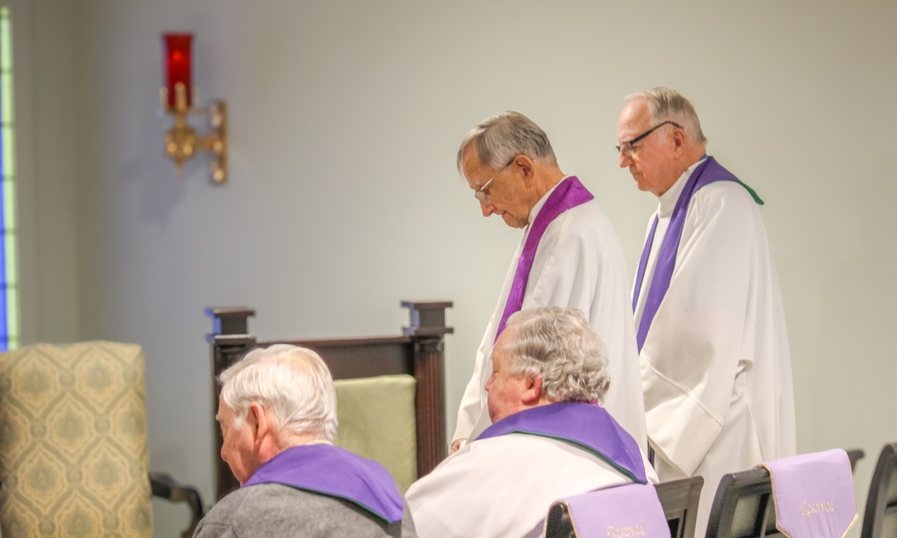 Priests at Mass
