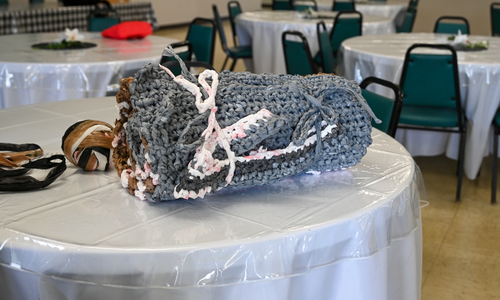 One of the completed mats. | Photo by Brittany DeHaan.