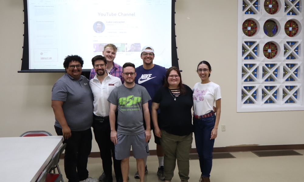 The young adult group listened to a talk on Mary. | Courtesy photo.