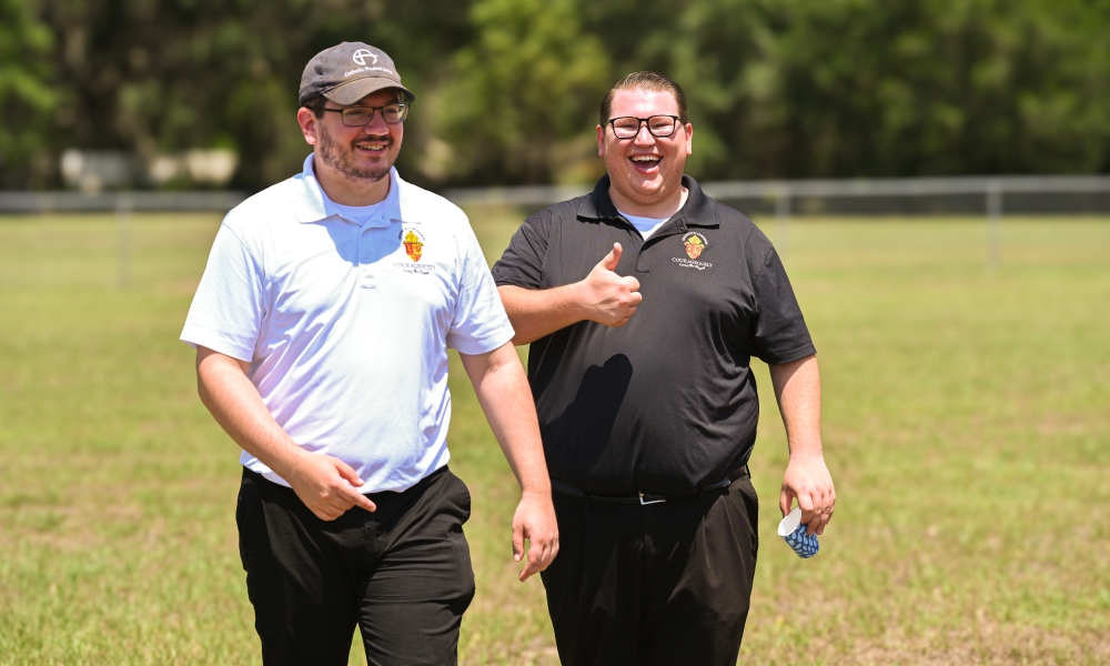 Seminarians John Paul Grabowski and Alex Fleming at the Altar Server Appreciation event in May. | Photo by Keishla Espinal.