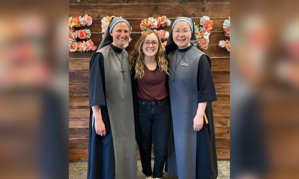 Kelly and two sisters from The Disciples of the Lord Jesus Christ. | Courtesy Photo.