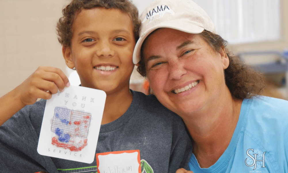Parishioners at Sacred Heart Catholic Church in Tampa crafted cards for local veterans. | Photo courtesy of Sacred Heart Catholic Church.