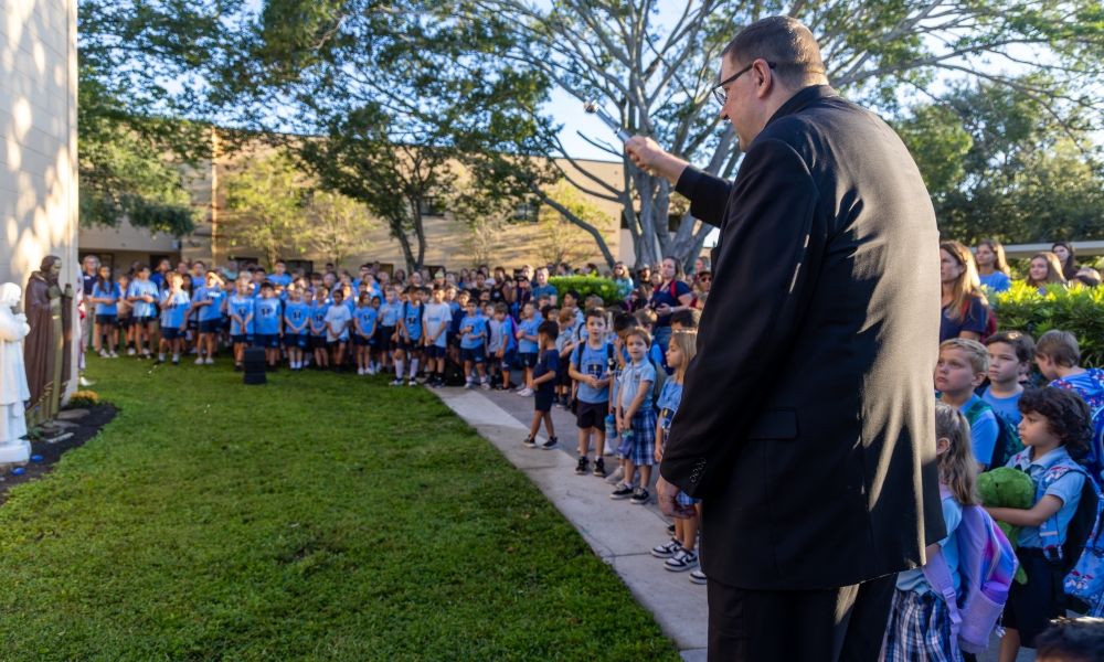 St. John Vianney Statue Blessing