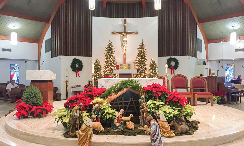 The sanctuary at Light of Christ Catholic Church in Clearwater