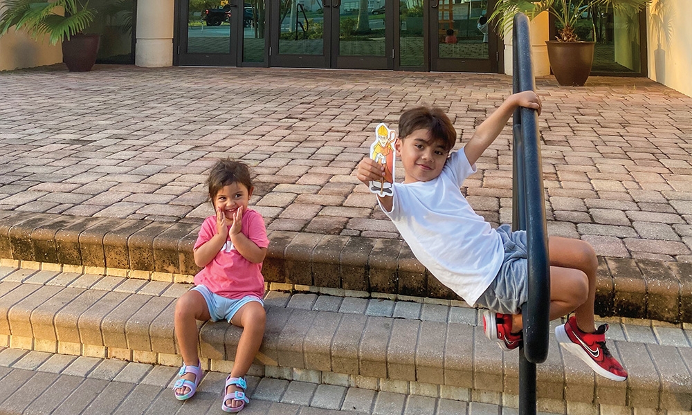 Pierce, his little sister Gwen