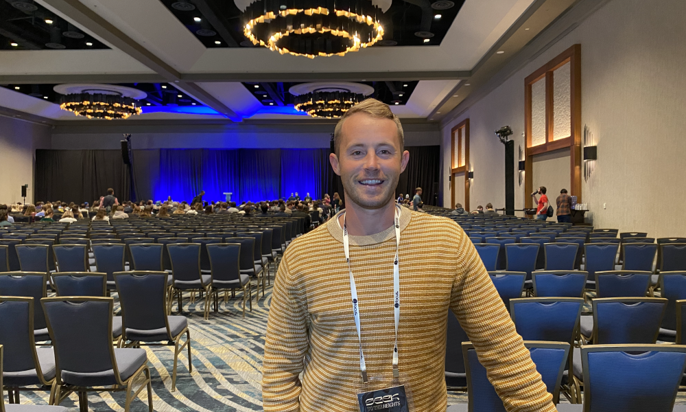Andrew Laubacher, executive director of Humanality, ahead of his talk at SEEK 2026 in Denver, Colorado on Jan. 2, 2026. Credit: Francesca Fenton/EWTN News