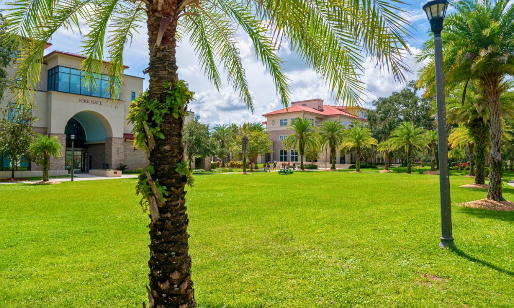 Kirk Hall Lawn on the Saint Leo University residential campus in St. Leo, Fla.