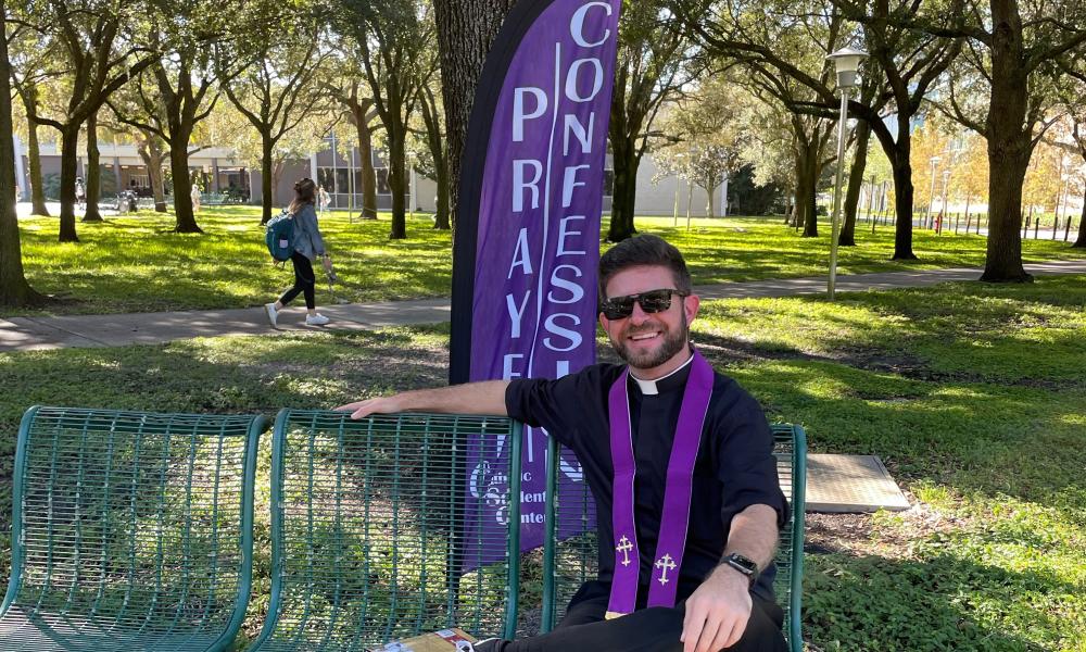 Prayer Bench is a Safe Place on Campus